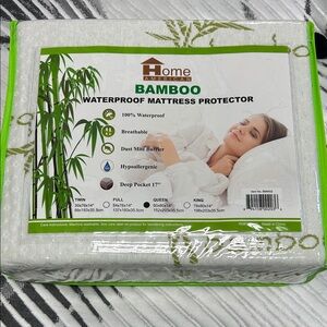 Bamboo Mattress Protector - Cream